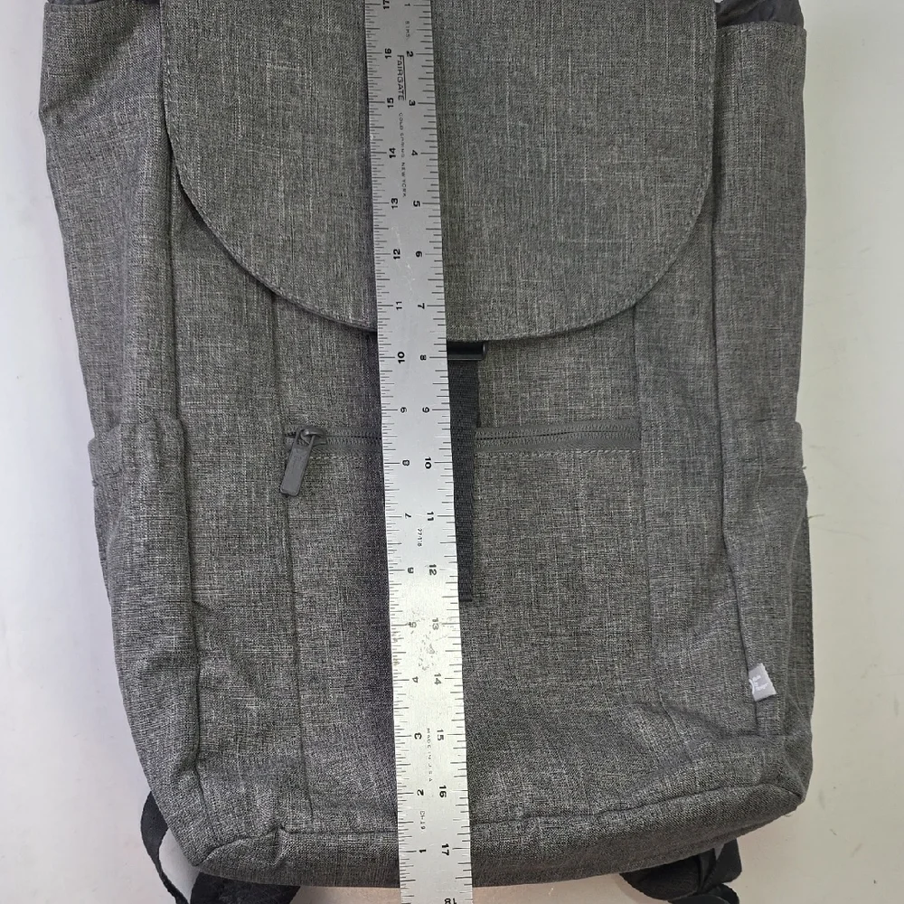 Gray Men's Backpack For Laptop Large With Zip Pockets Travel‎ Bag New